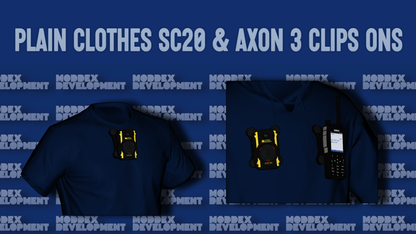 Plain Clothes SC20 & Axon 3 Clips Ons