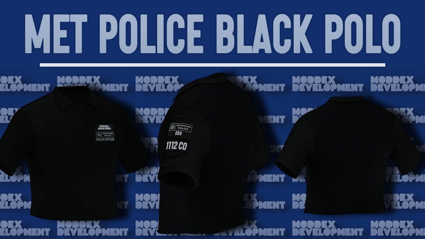 Met Police Black Polo