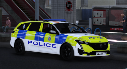 British Transport Police 2022 Peugeot 308 - ELS / NON ELS