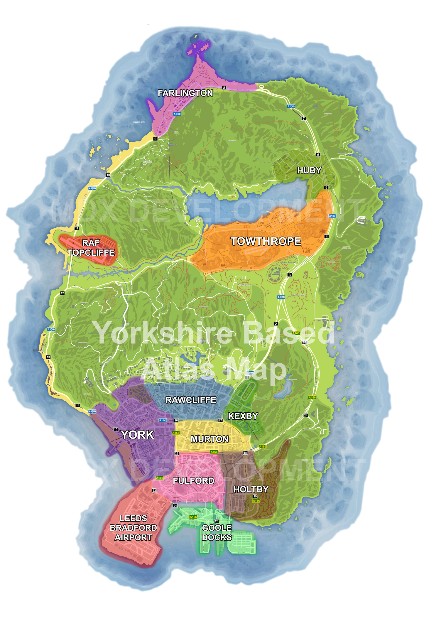 North Yorkshire Atlas Map